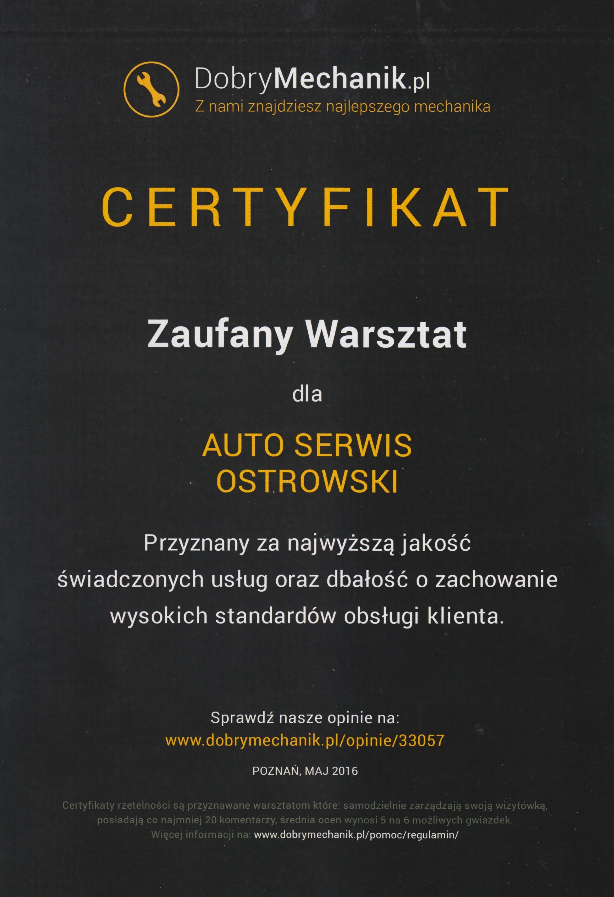 Certyfikat 9